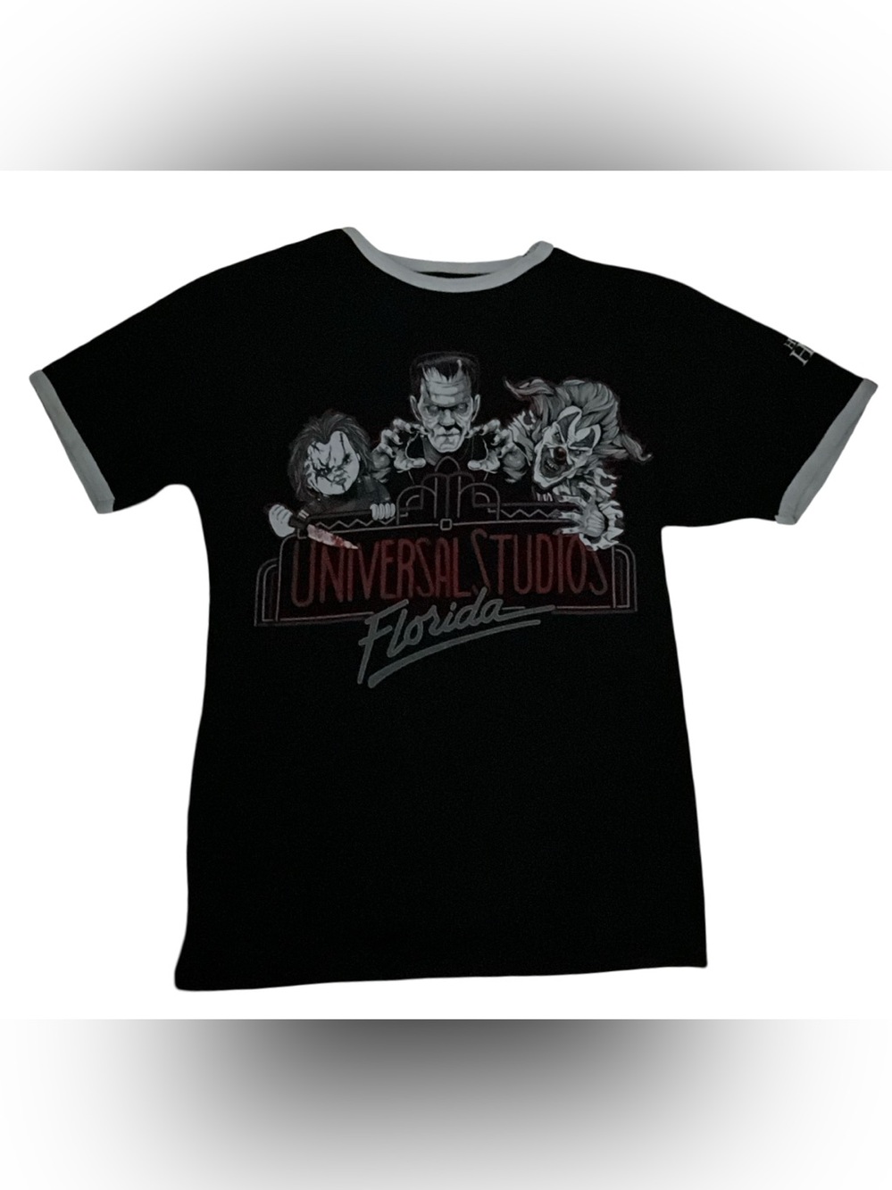 Universal Studios Halloween Horror Nights Black Ringer Graphic Tee Men’s S